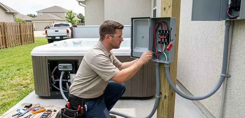 Outdoor Hot Tub Electrical Installation in Helena