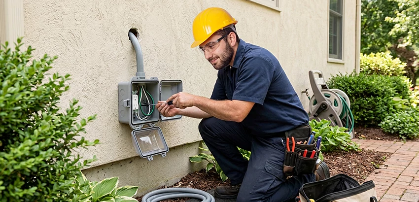 Outdoor Outlet Installation on Vinyl Siding in Helena